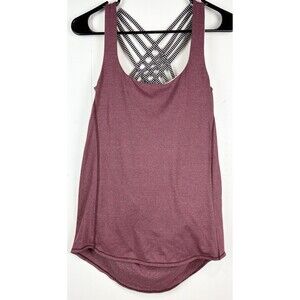 lululemon athletica Mauve Racerback Tank with Black & White Strappy Back